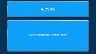 Redundancy And Tautology - English Paper 1