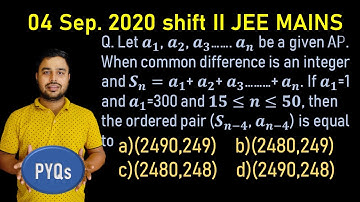 (AP) Arithmetic Progression JEE MAINS  || JEE MAINS PREVIOUS YEAR QUESTION PAPER || NATWAR MISHRA