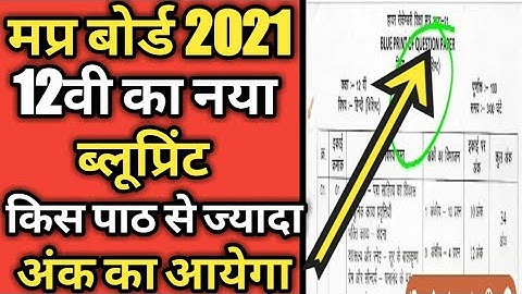 Mp board 12th blueprint 2021 | Mp board 10th blueprint 2021 | Mp board blueprint 2021 | RVC Classes