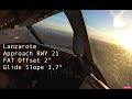 Boeing 737-800 [ACE] Lanzarote Approach VOR A Rwy21 Cockpit View