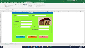 EMI CALCULATOR  in excel using VBA PART 1