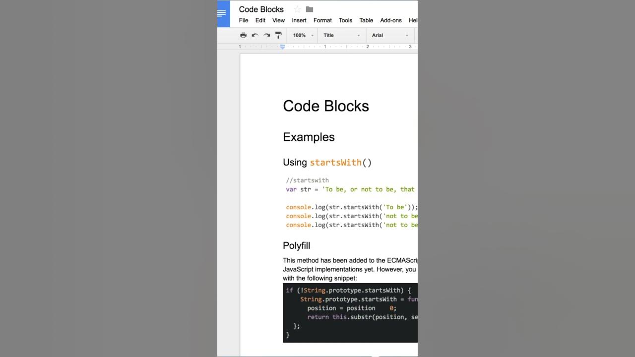 New google docs code formatting update youtube
