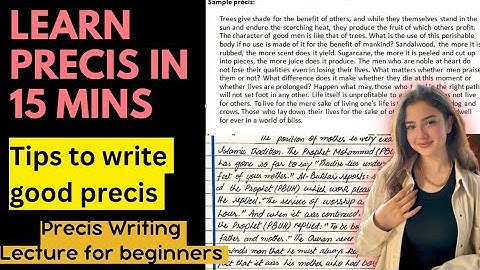 Precis Writing for CSS/PMS| How to write good precis | Precis Writing Tutorial for Beginners