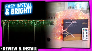 Red and Green LED Icicle Christmas Lights by Ollny