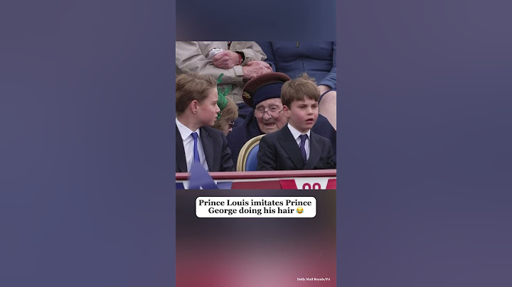 Prince Louis imitates Prince George doing his hair