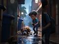 A Little Boy Saved This Dying Dog in the Rain 😢 | AI Heartwarming Rescue 🐶🤖#ai #animals #animation