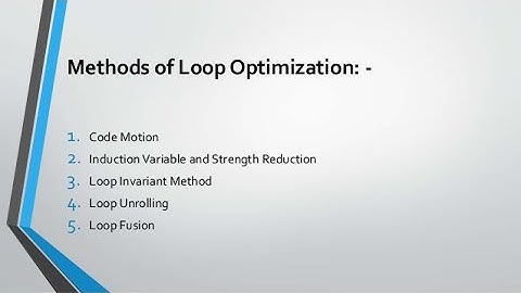 Loop Optimization & Its Techniques With Example | Code Optimization| Compiler Unit-06