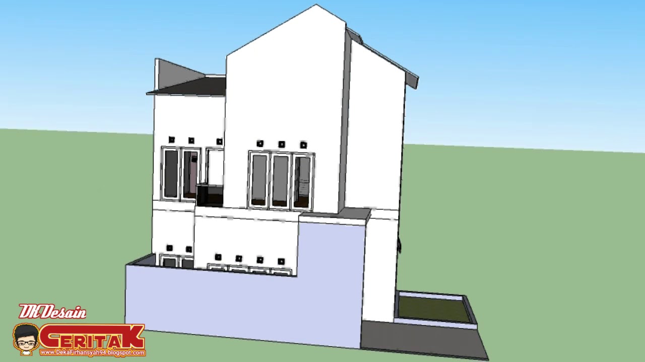 Desain Rumah  minimalis  modern  di Lahan 7x12m  luas 93m  