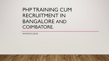 PHP Training cum Recruitment in Bangalore and Coimbatore-etcoe.in