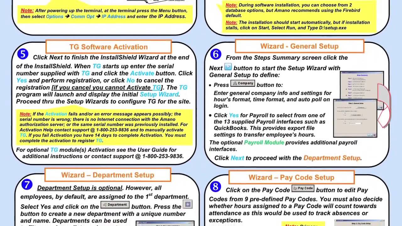 Amano's Time Guardian with Fingerprint 1800TIMECLOCKS Time and