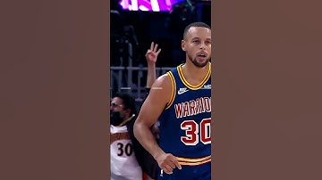 Steph Curry with the coldest look away three 🥶 #shorts