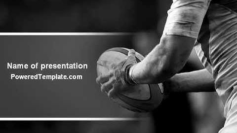 Rugby Football PowerPoint Template by PoweredTemplate.com