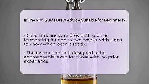 Is The Pint Guy’s Brew Advice Suitable for Beginners? - The Pint Guy