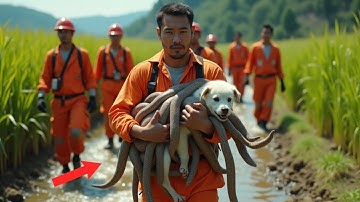 Rescue Team Save a Stray White PUPPY  from MILLIONS of strange snake parasites!