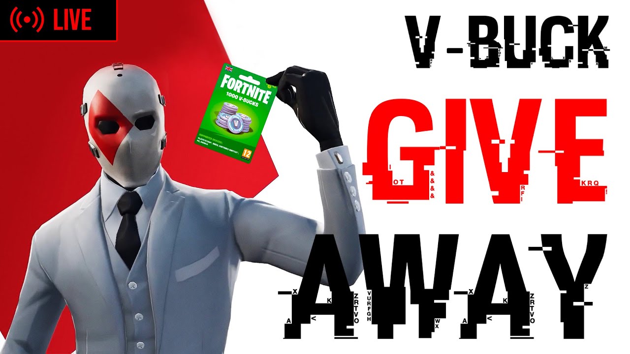 V buck giveaway stream live stream subscribe and join us youtube