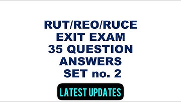 COC Revalidation for all Engineers RUT | REO | RUCE || EXIT EXAMS QUESTION & ANSWERS || SET no: 2