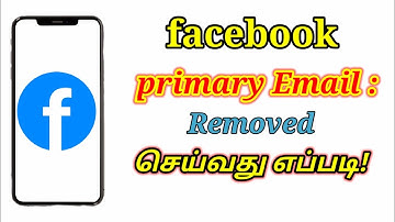 facebook primary email remove tamil