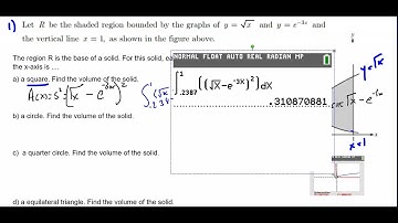 8.3 Finding Volume of Solids using Cross Sections Ex 2