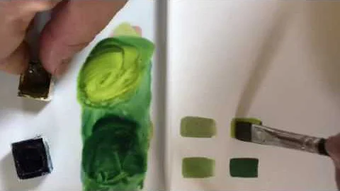 Mixing Dark Greens with Primary Colours Part 1