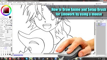 How to Draw Anime and Setup Brush for Linework by using a mouse (v2 Paint Tool Sai)