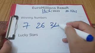 Euro Millions Results Today 16\/06\/2023 - Euro Millions Results 1642