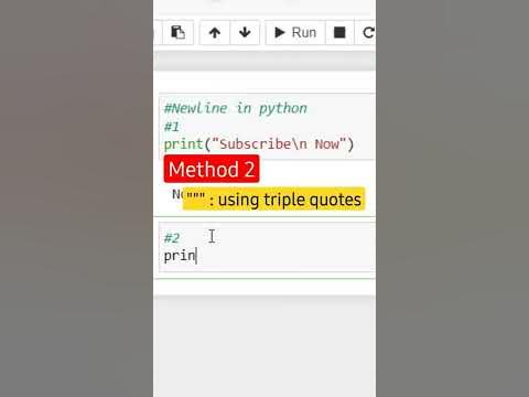 Newline in Python #short - YouTube