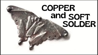 Making A Luna Moth Jewelry Component With Soft Solder & Copper screenshot 1
