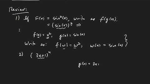 Math 125 Section 3.4 The Chain Rule (Video 1 of 3)