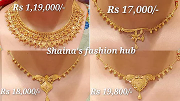 Latest Gold Necklace Design with weight and price