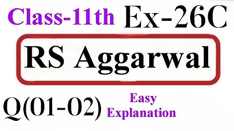 Exercise- 26C Class-11th Maths R.S.Aggarwal Solutions CBSE BOARD|Three Dimensional Geometry Class-11