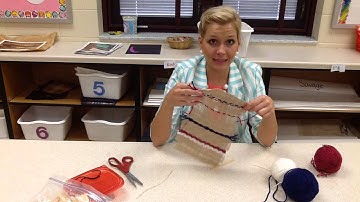 4th Grade- Burlap Weaving