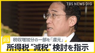 臨時国会の争点は“減税” 岸田総理「所得税減税も含め検討を指示」｜TBS NEWS DIG