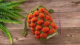 Crochet Pumpkin Stitch Bag EASY Tutorial for beginners #crochettutorial #howtocrochet