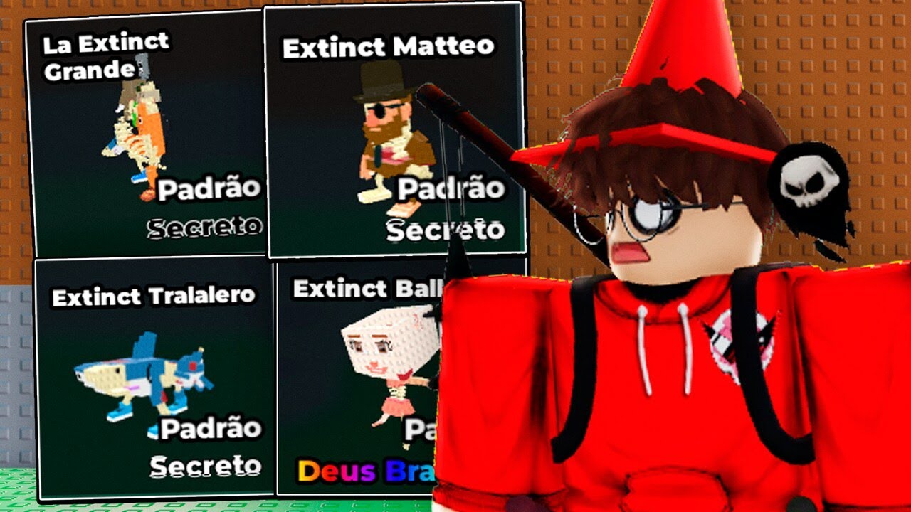 PEGUEI TODOS OS BRAINROTS EXTINTOS DO ROUBE UM BRAINROT