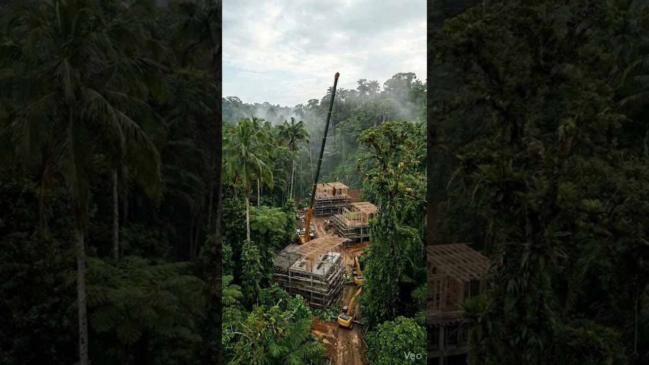The Most Insane 0 to 100 Jungle Eco-Resort Transformation Ever!#Shorts #Timelapse#Viral#Design #wow