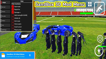 Sandbox 3D Mod Menu Cheat APK V0.3.9 GodMode, Noclip, Crash Server, Rapid fire..