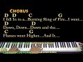 Ring of Fire (Johnny Cash) Piano Cover Lesson in G with Chords/Lyrics - Arpeggios
