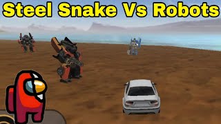 Steel Snake VS Robots Gang Fight In Vegas Crime Simulator | who won