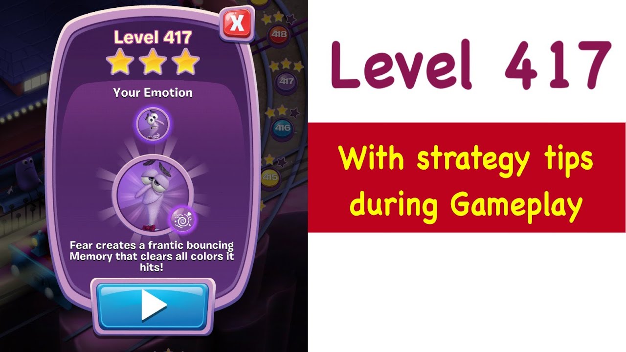 Inside Out Thought Bubbles Level 417 Tips and Strategy Gameplay Walktthrough NO BOOSTERS