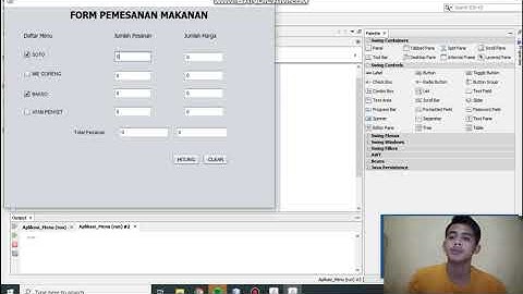 Membuat form pemesanan makanan di netbeans