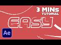 Motion Graphics Text Animation Tutorial | Beginner AFTER EFFECTS Motion Design Tutorial No Plug-Ins