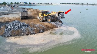 Improving Road Construction by Adding More Stone to Sand Mix with Heavy Equipment at Deep Lakes!