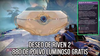 Aventura DESEO DE RIVEN 2 localizacion cofres acendestes - Destiny 2 polvo luminoso gratis