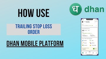 How to use Trailing Stop Loss order feature on Dhan App || Hindi || @DhanHQ