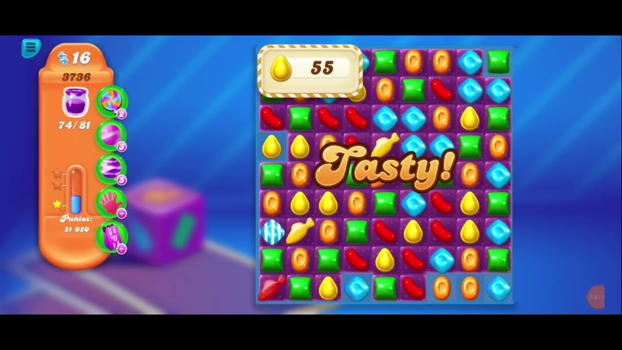 Candy Crush Soda Saga Level 3736 [DIFICIL] ⭐️⭐️⭐️ YouTube