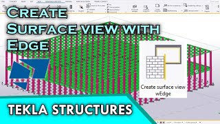 How to create surface view with edge in tekla structures | Tekla tips and tricks