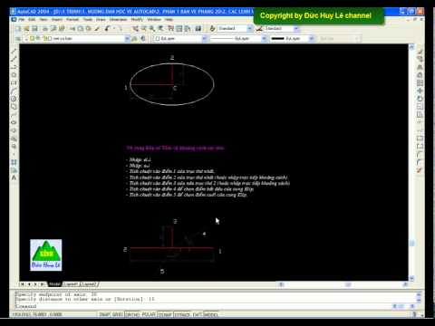 Cách vẽ hình Elip trong AutoCAD