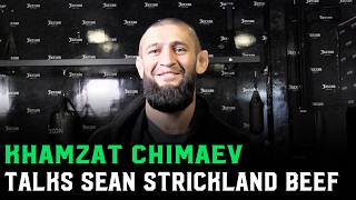 Khamzat Chimaev on Sean Strickland: 'He's not even shot chickens, how's he gonna shoot a human'
