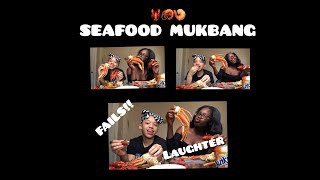 GHETTO SEAFOOD MUKBANG /FIRST SEAFOOD VIDEO w/LIL SIS