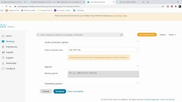 how to schedule a meeting on webex